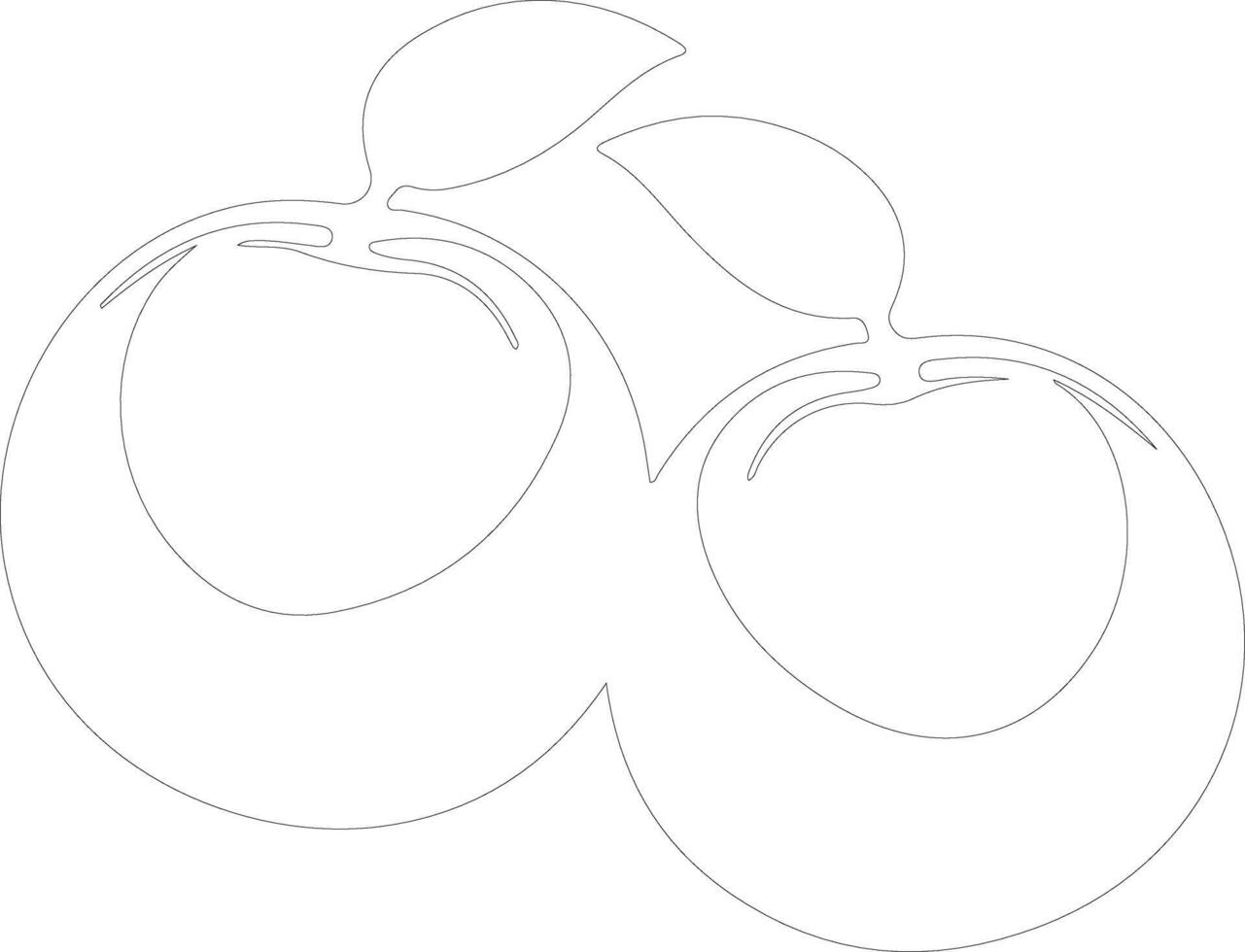 pluot  outline silhouette vector