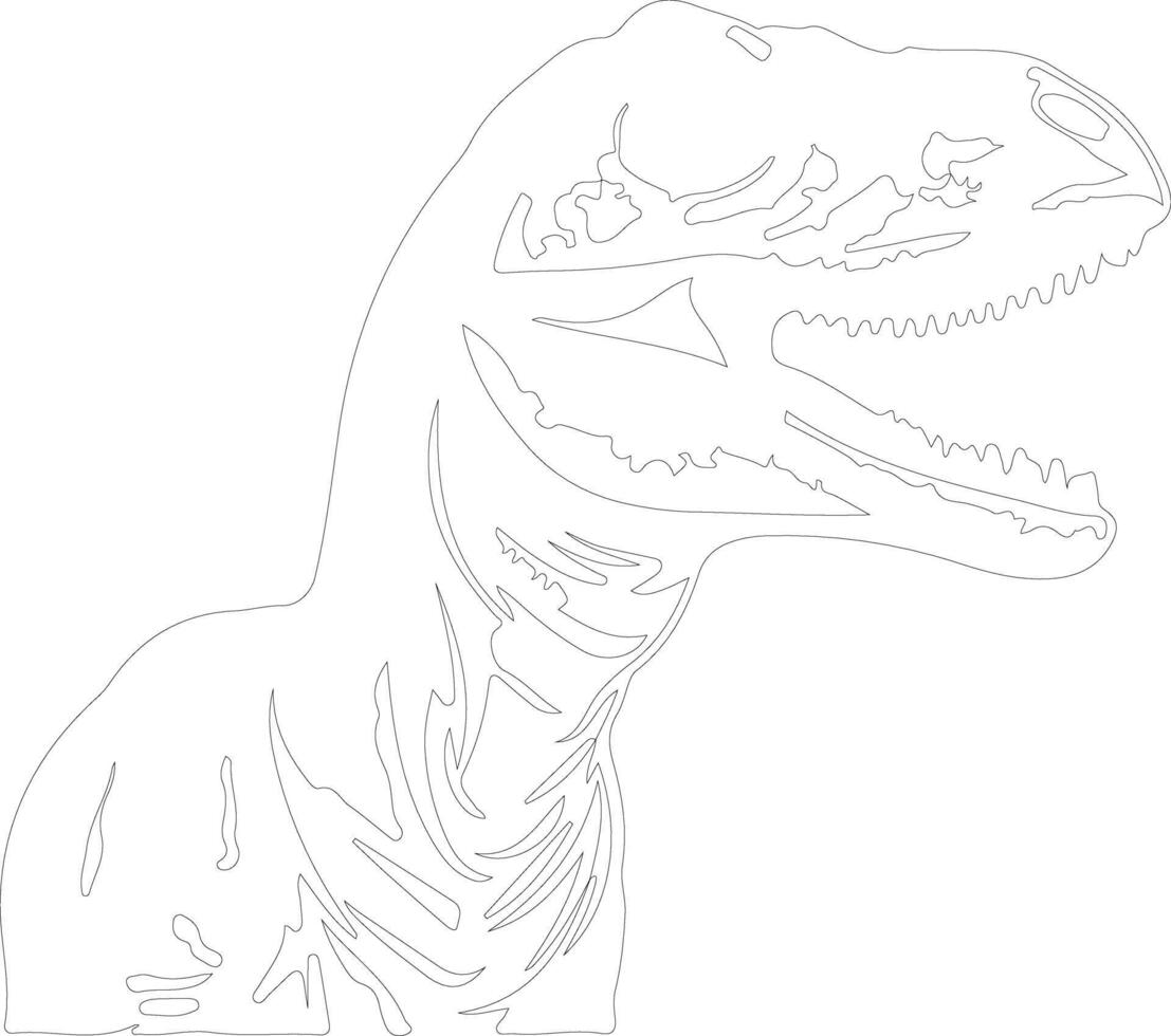 velociraptor contorno silueta vector