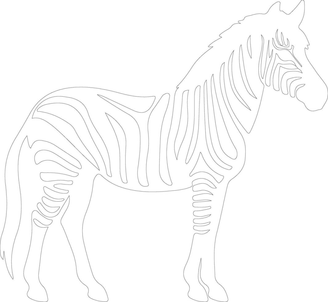 quagga outline silhouette vector