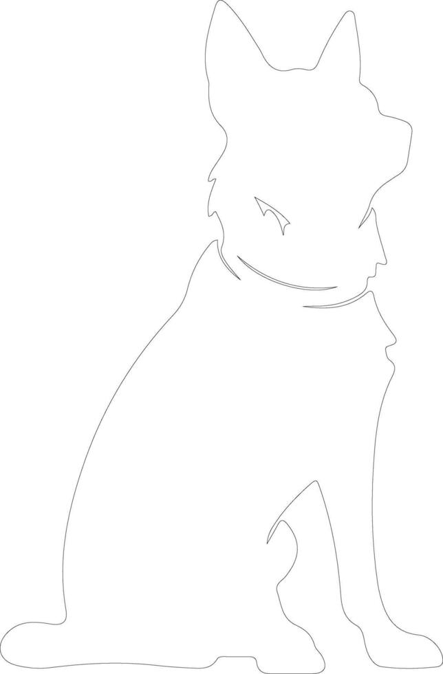 companiondog outline silhouette vector