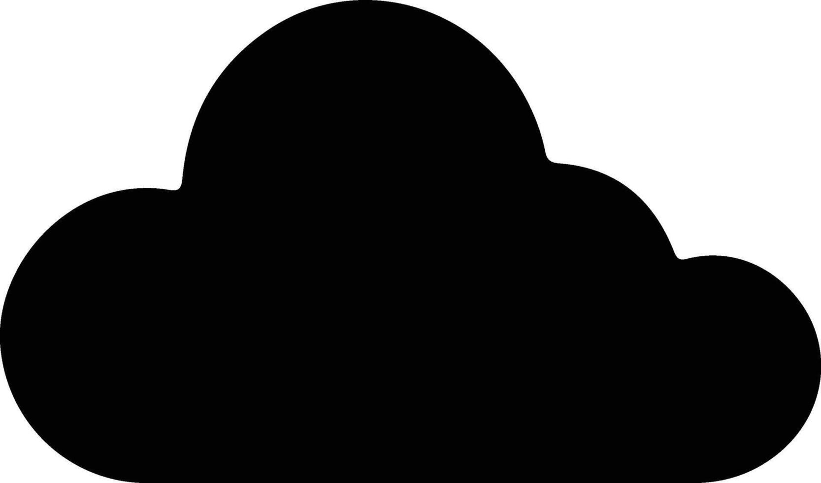 Cloud icon  black silhouette vector