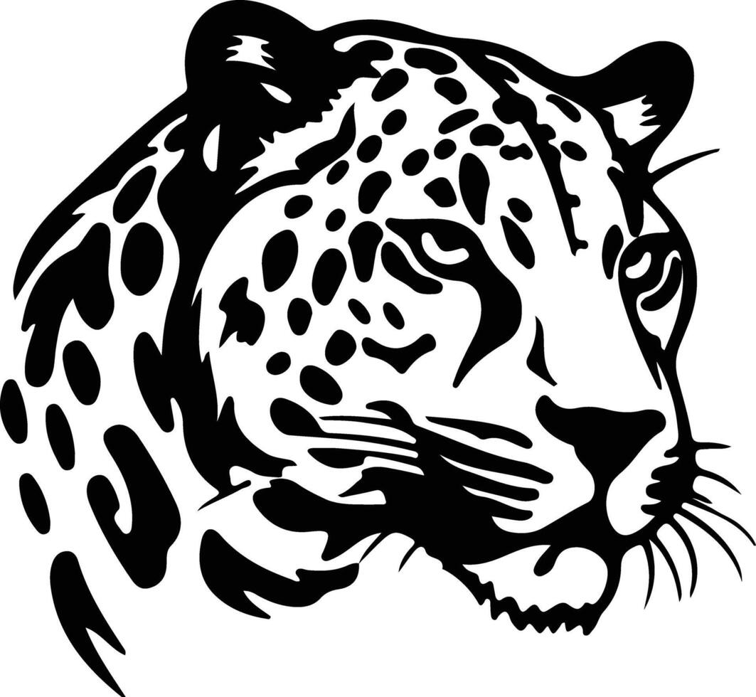 leopardo silueta retrato vector