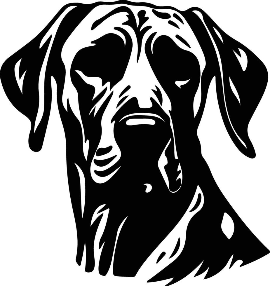 Rhodesian Ridgeback  silhouette portrait vector
