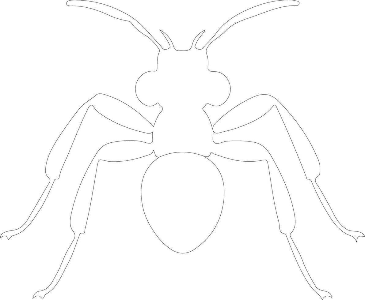 ant  outline silhouette vector