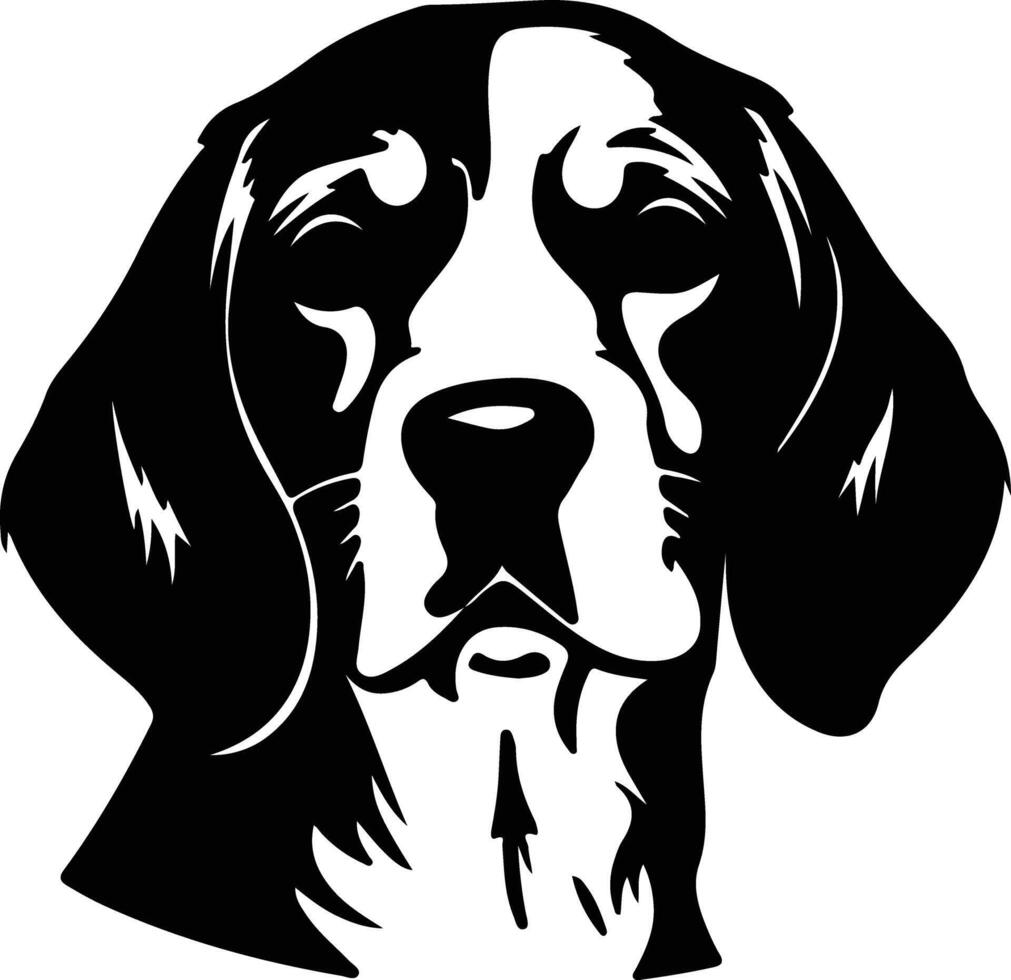 Beagle   black silhouette vector
