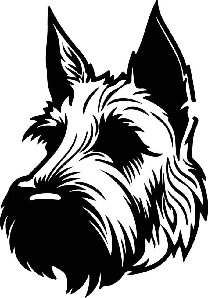 Scottish Terrier  silhouette portrait vector