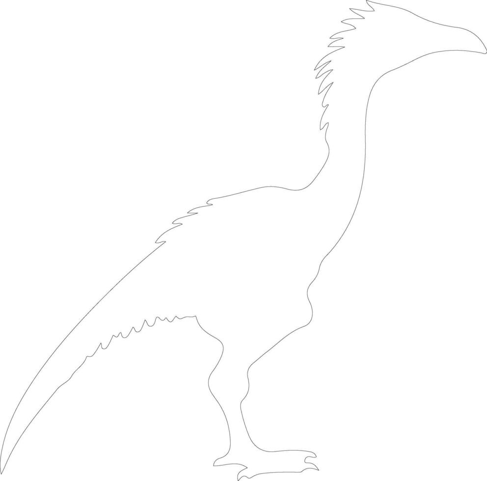 Troodon outline silhouette vector