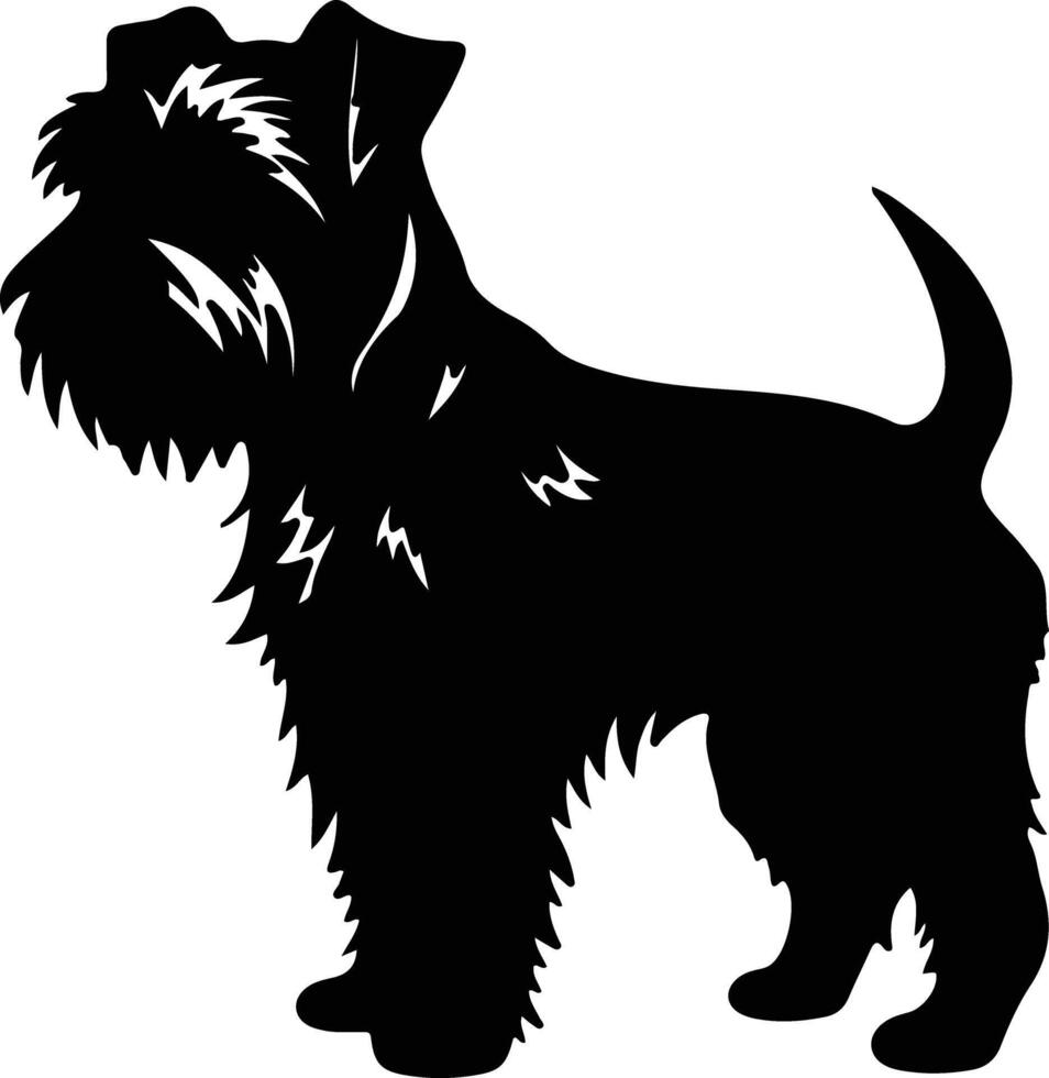 Glen of Imaal Terrier  silhouette portrait vector