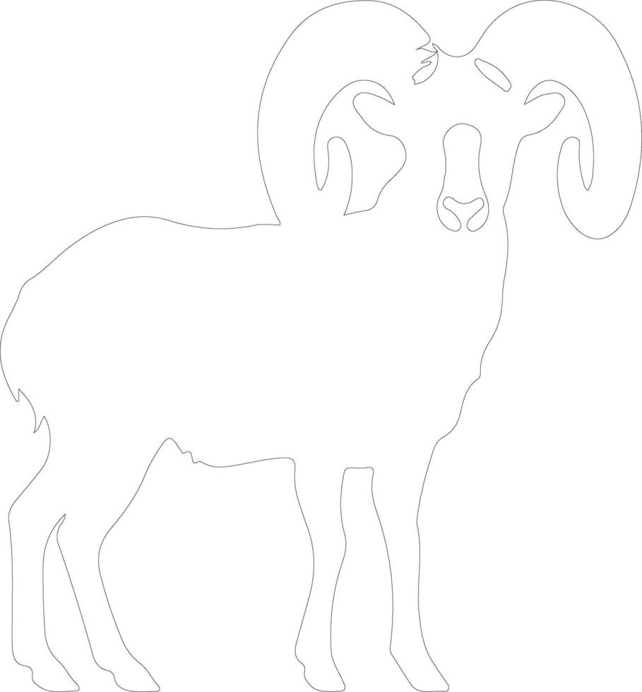 bighorn sheep  outline silhouette vector