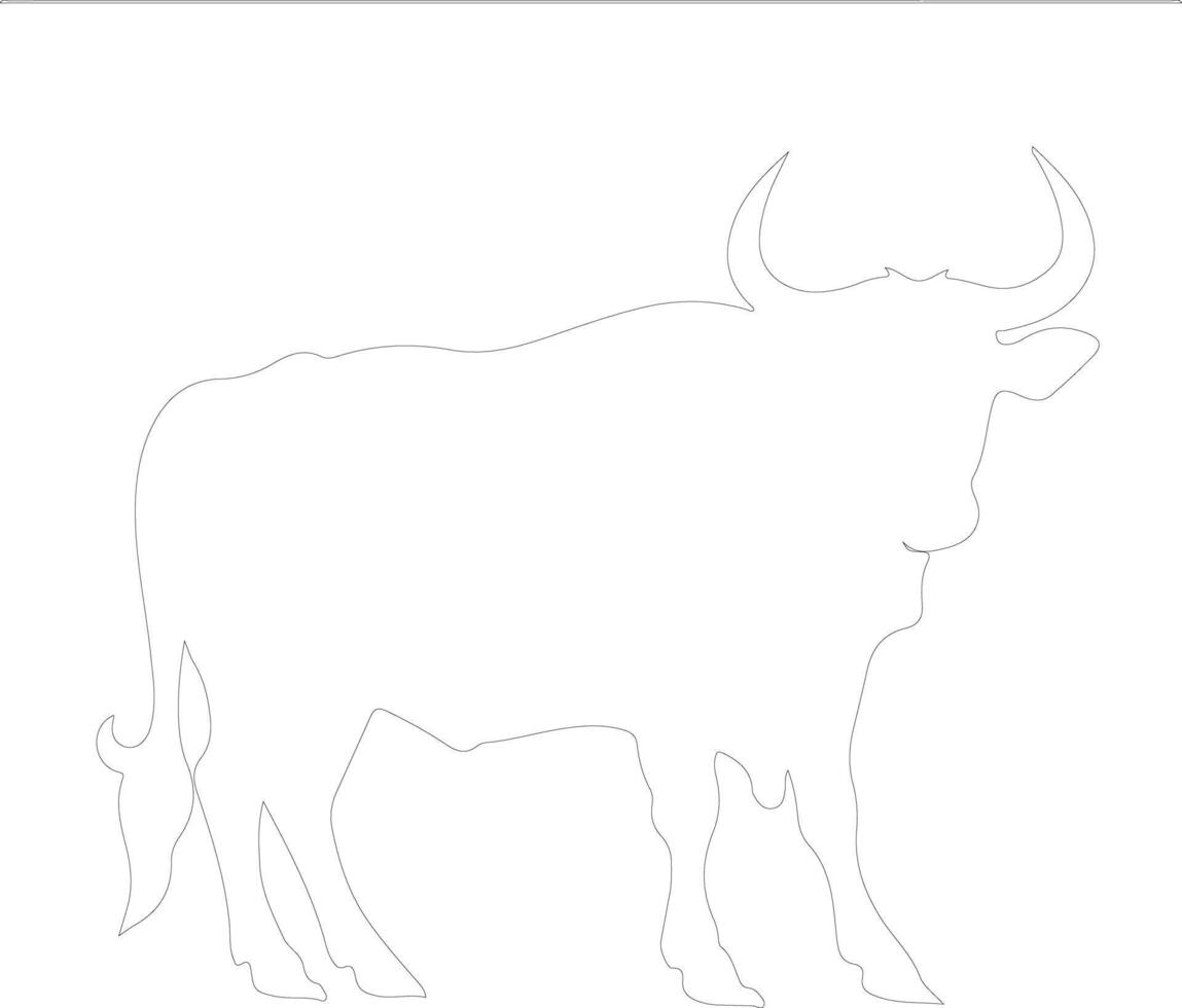 ox  outline silhouette vector