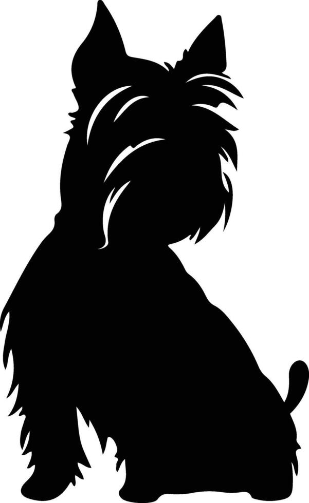 Scottish Terrier    black silhouette vector