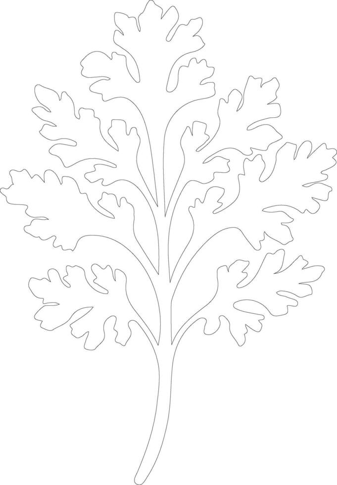 celery  outline silhouette vector