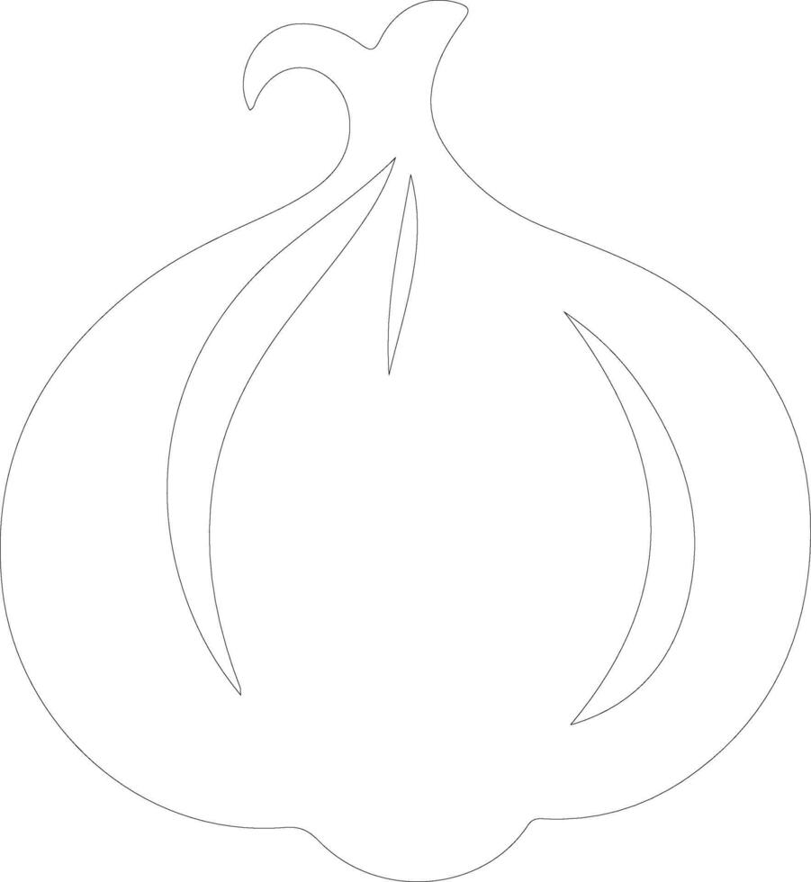acorn squash  outline silhouette vector