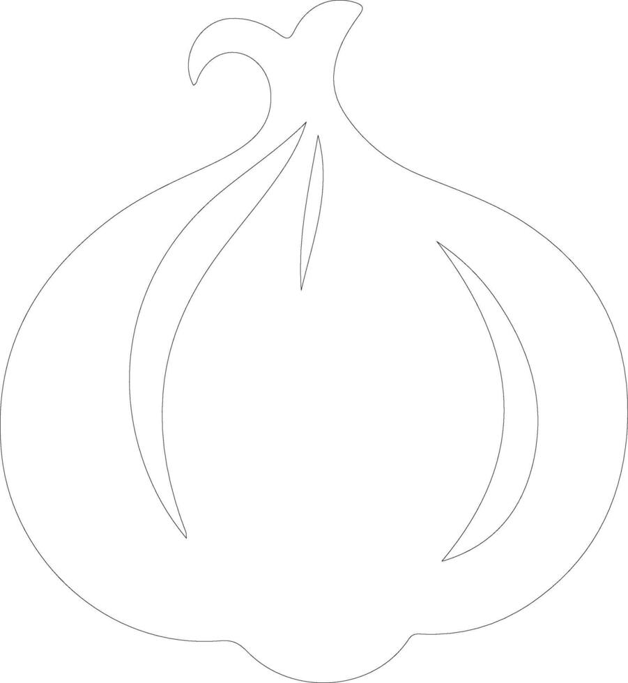 acorn squash  outline silhouette vector