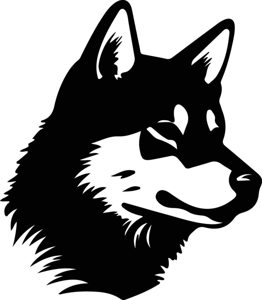 Shiba Inu  silhouette portrait vector