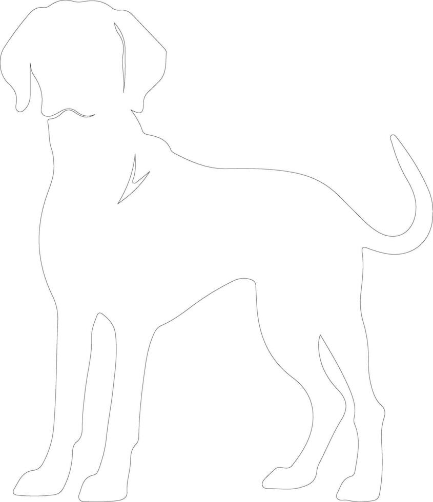 Weimaraner outline silhouette vector