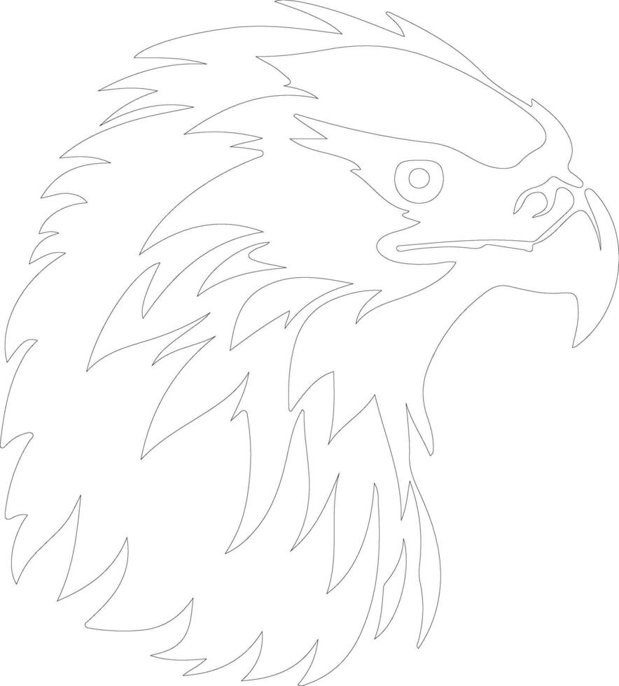 harpy eagle  outline silhouette vector