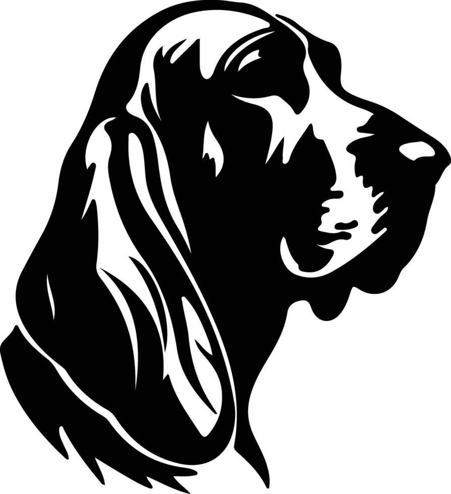 Bloodhound  silhouette portrait vector