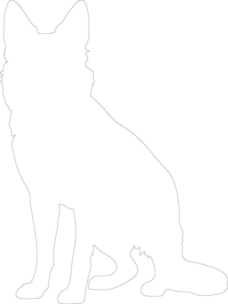 dingo outline silhouette vector