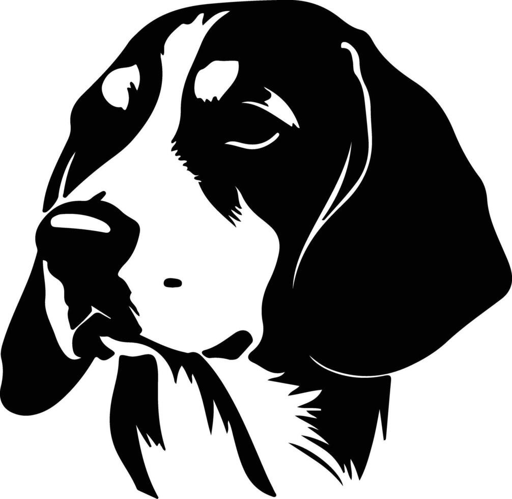 beagle negro silueta vector