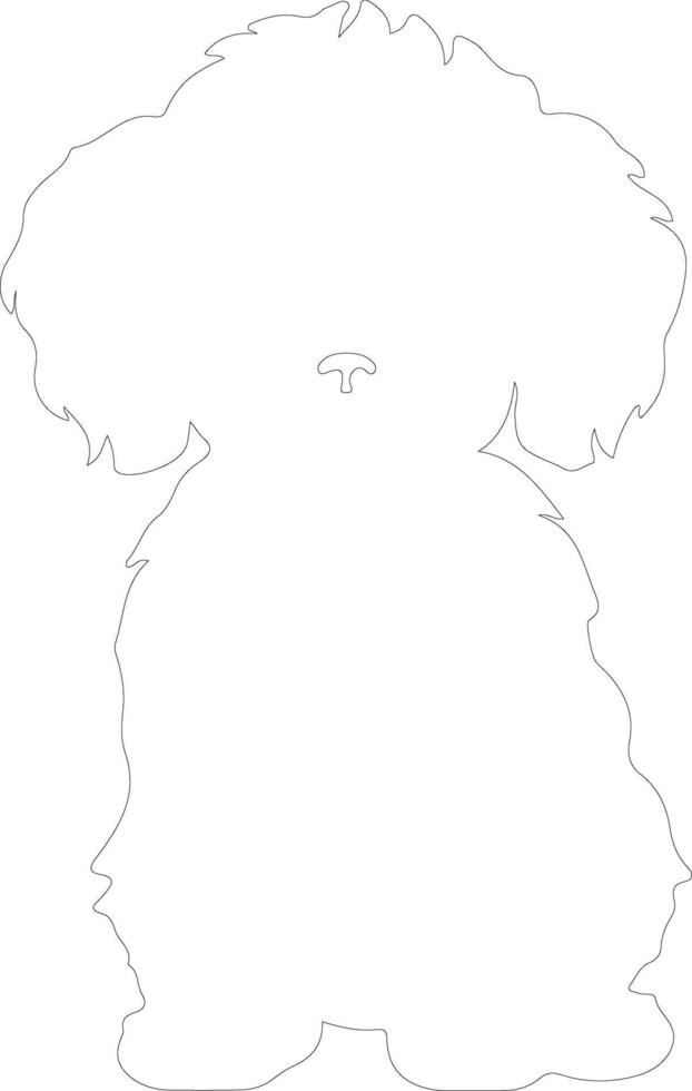 Bichon Frise  outline silhouette vector