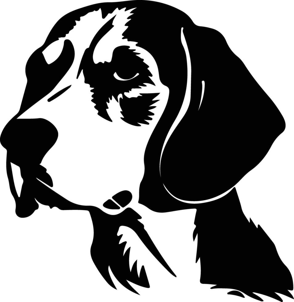 beagle  silhouette portrait vector