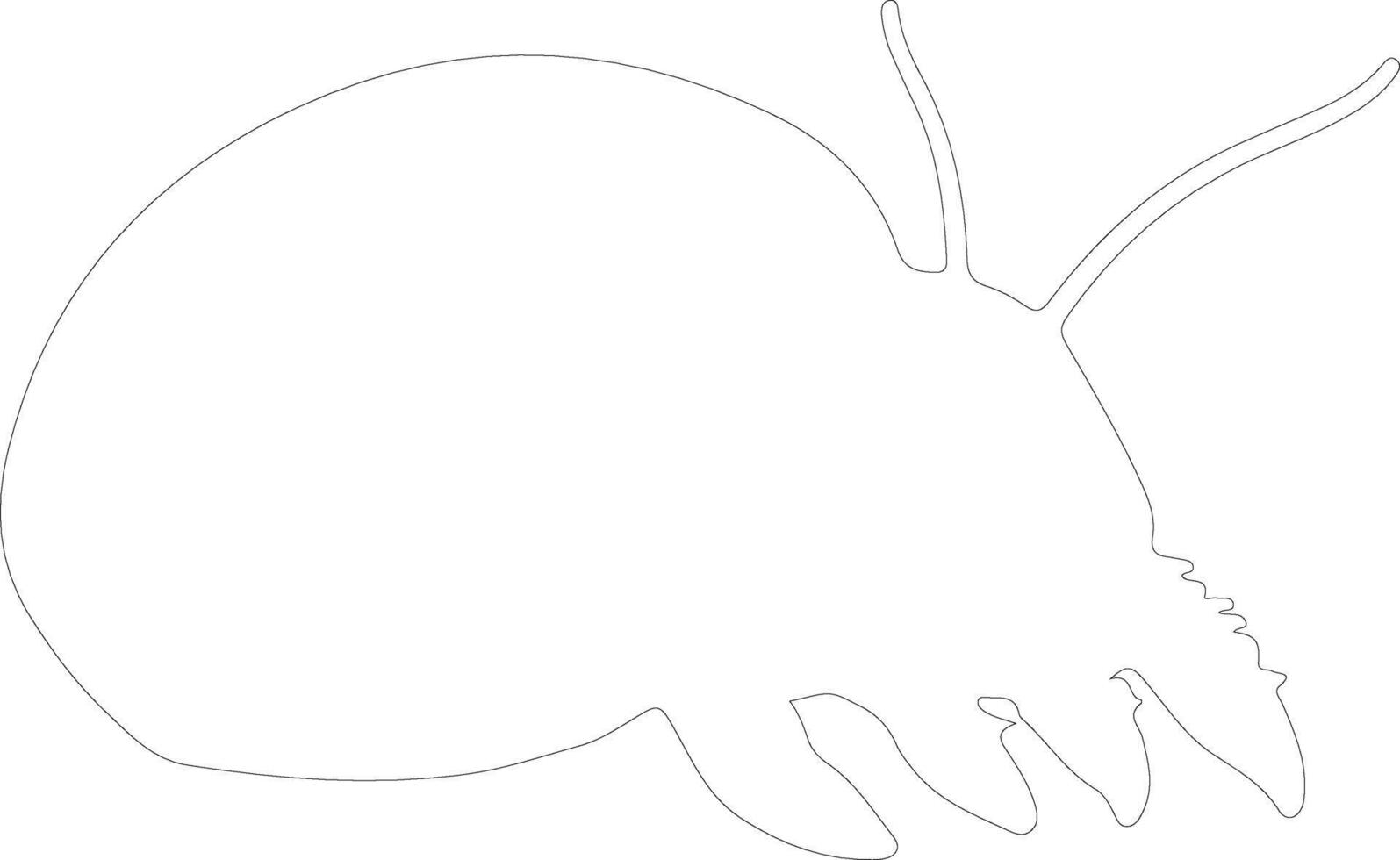 hermit crab  outline silhouette vector