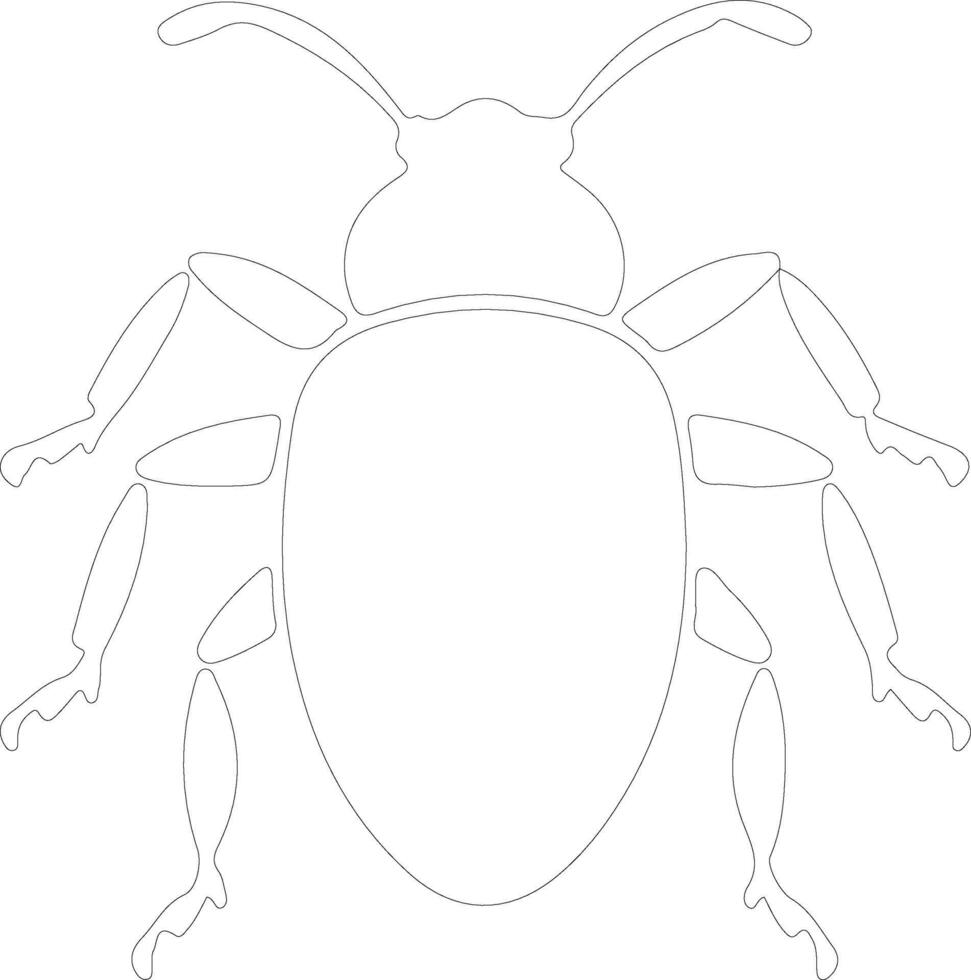 bed bug  outline silhouette vector