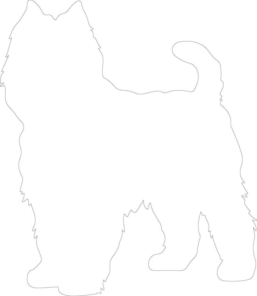 Bouvier des Flandres  outline silhouette vector