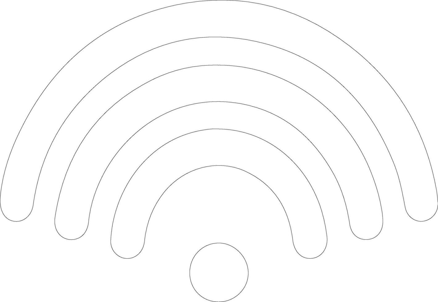 Wi-Fi icon  outline silhouette vector