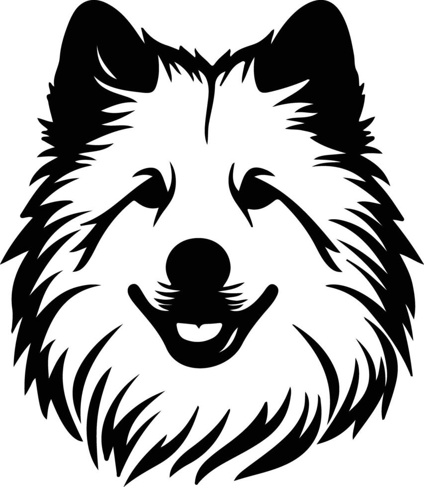 Samoyed  silhouette portrait vector