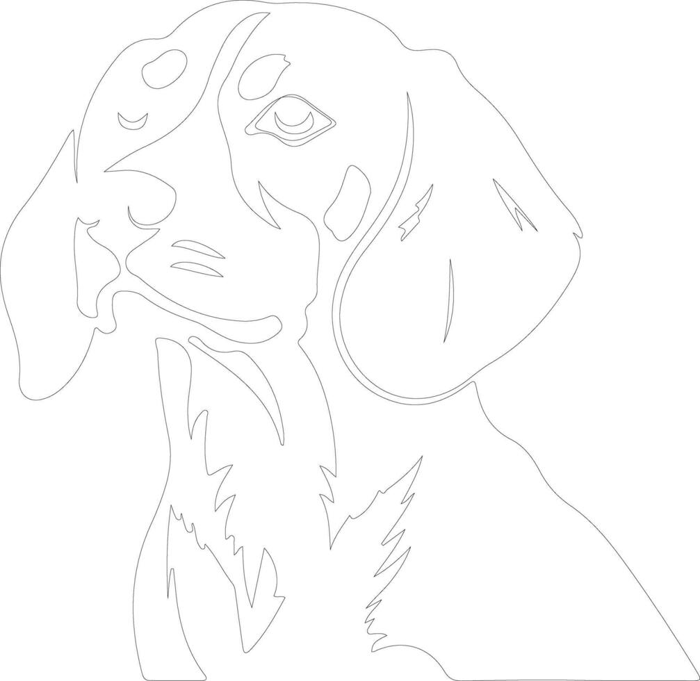 Beagle outline silhouette vector