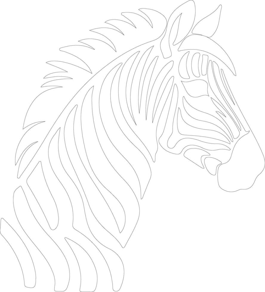 quagga    outline silhouette vector