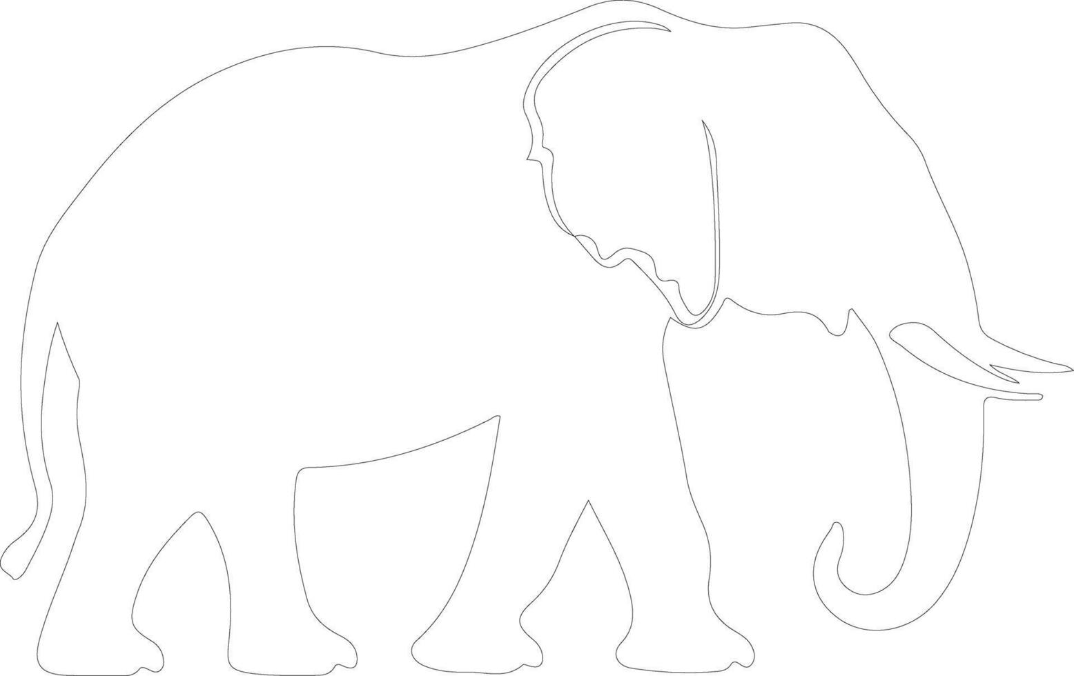 platybelodon    outline silhouette vector