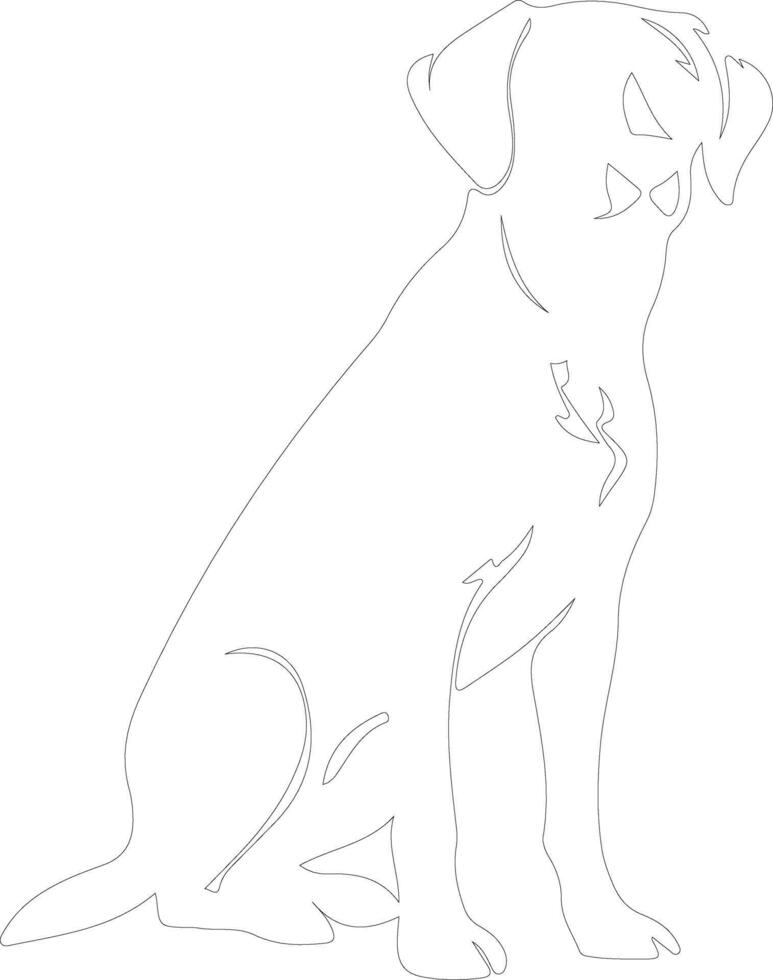 Labrador Retriever  outline silhouette vector