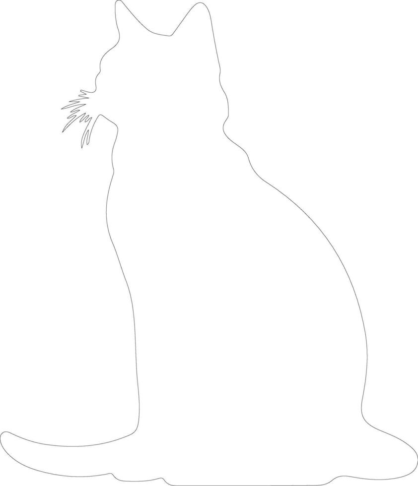 Sokoke Cat outline silhouette vector