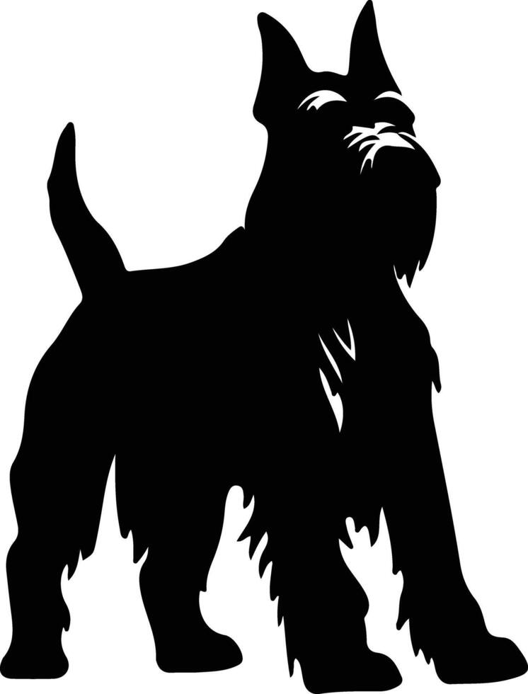 Giant Schnauzer   black silhouette vector
