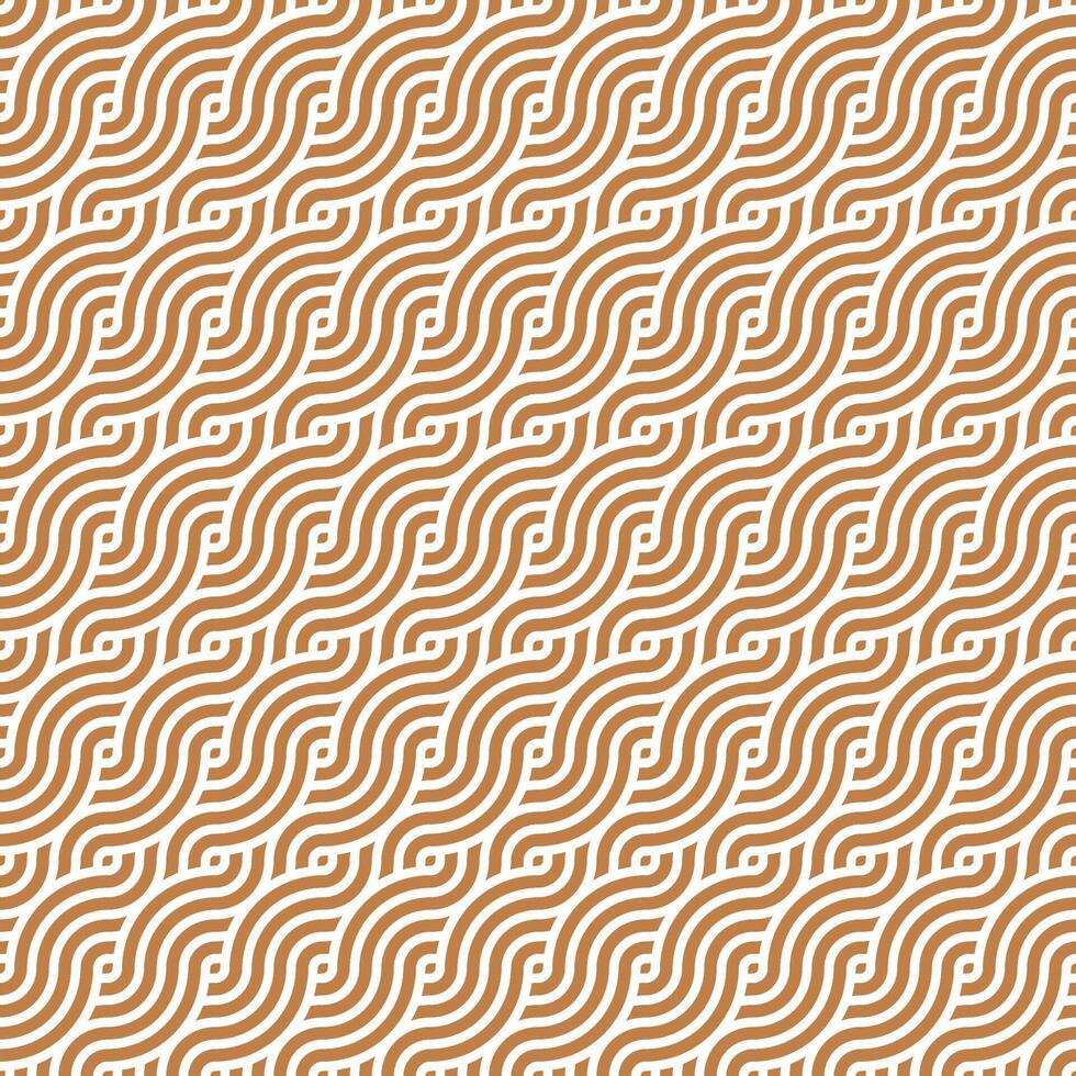 Seamless brown geometric japanese circles swirls and waves pattern vector