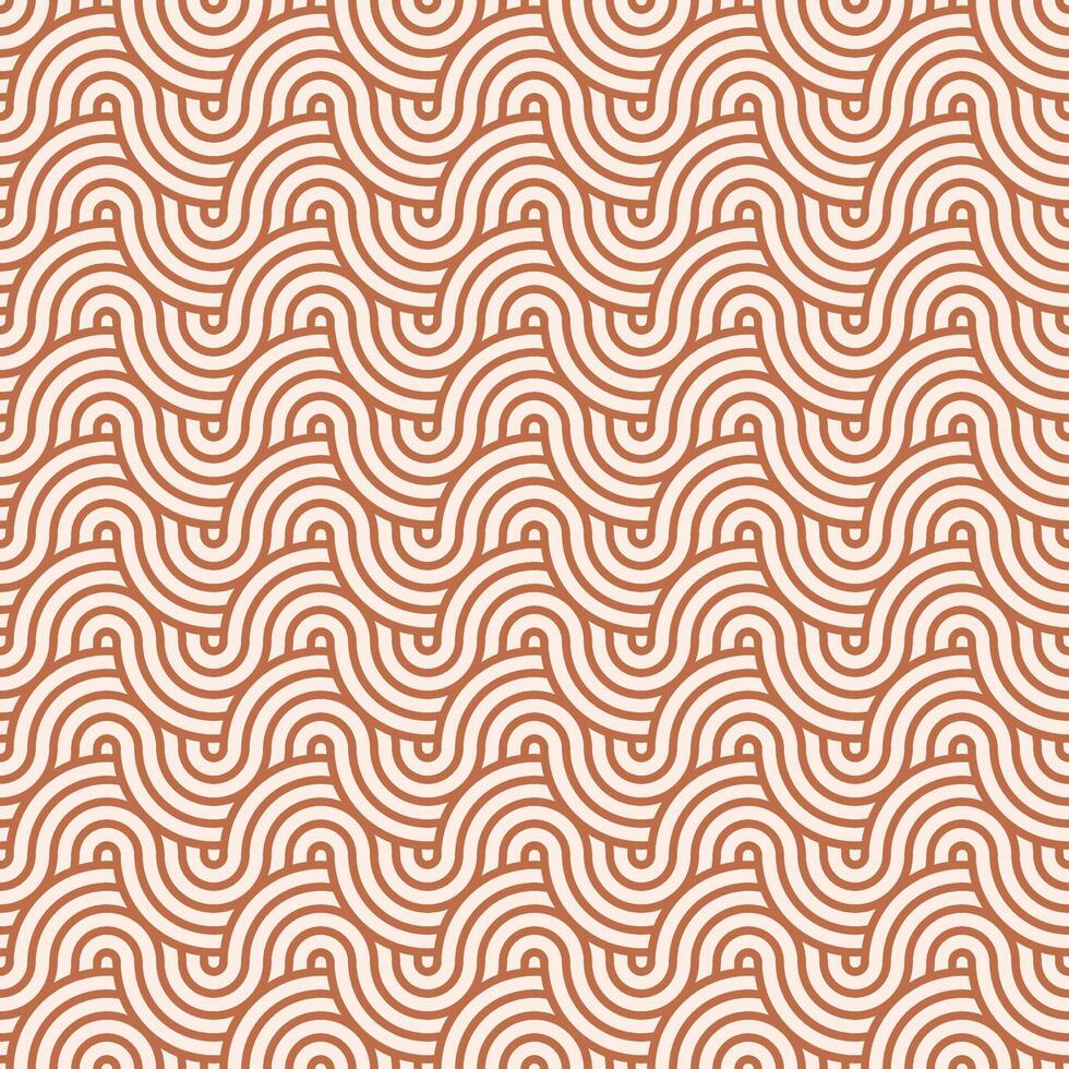 Brown seamless geometric japanese circles pattern vector