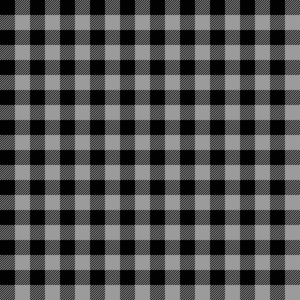Seamless Repeating Gray And Black Buffalo Plaid Pattern vector