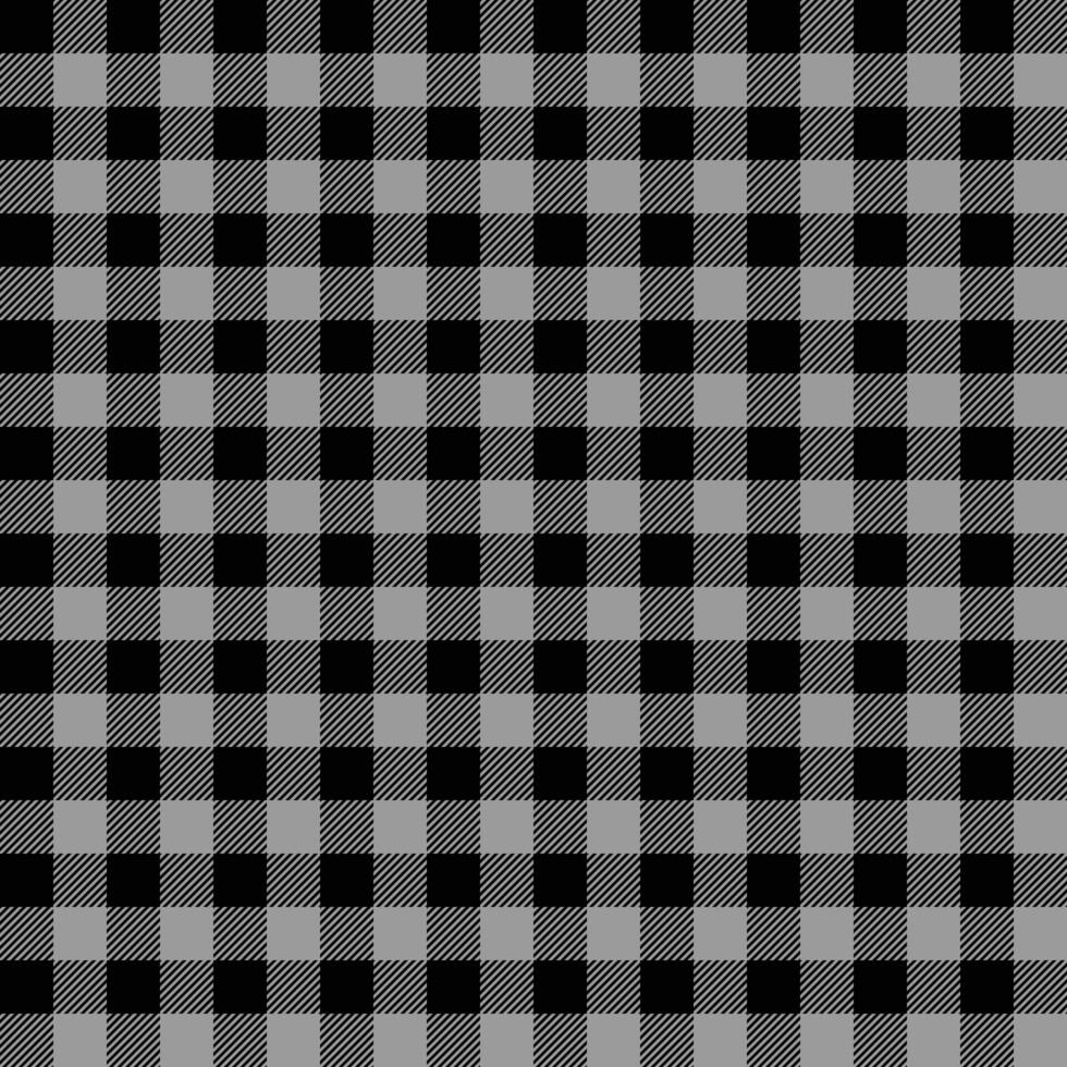 Seamless Repeating Gray And Black Buffalo Plaid Pattern vector