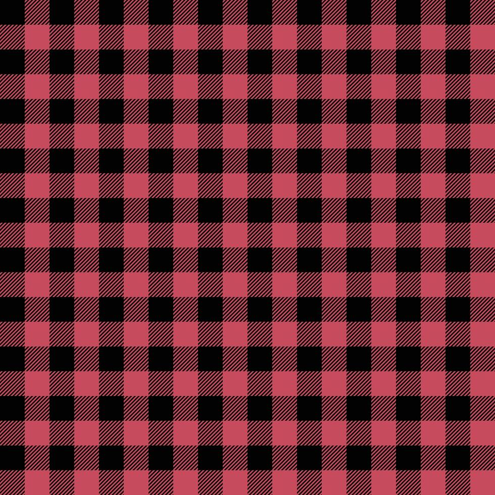 Seamless Repeating Pink And Black Buffalo Plaid Pattern vector