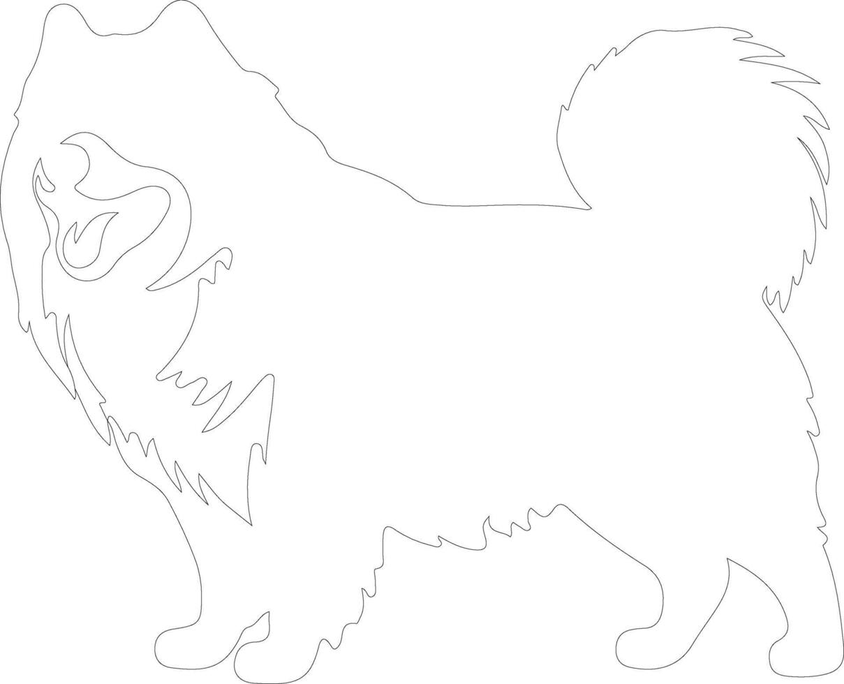 Samoyed  outline silhouette vector
