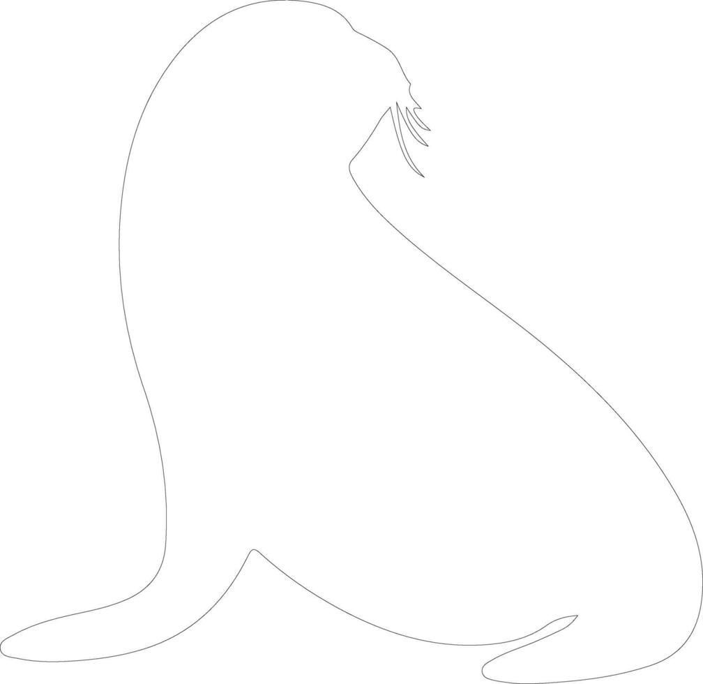seal   outline silhouette vector