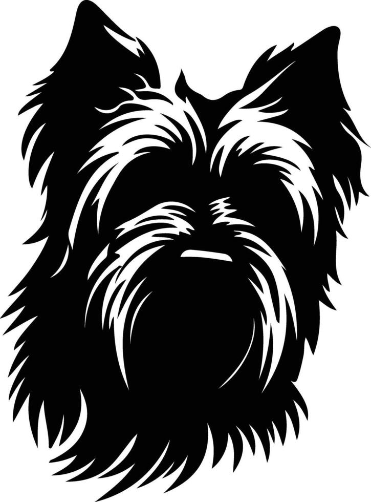 Skye Terrier  silhouette portrait vector