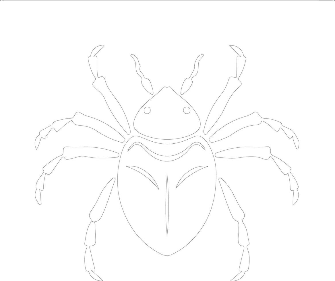 waterbug  outline silhouette vector
