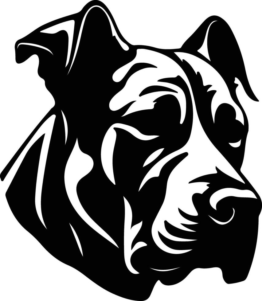 Dogo Argentino  silhouette portrait vector