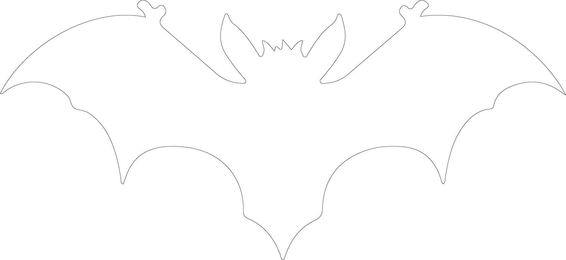vampire bat  outline silhouette vector