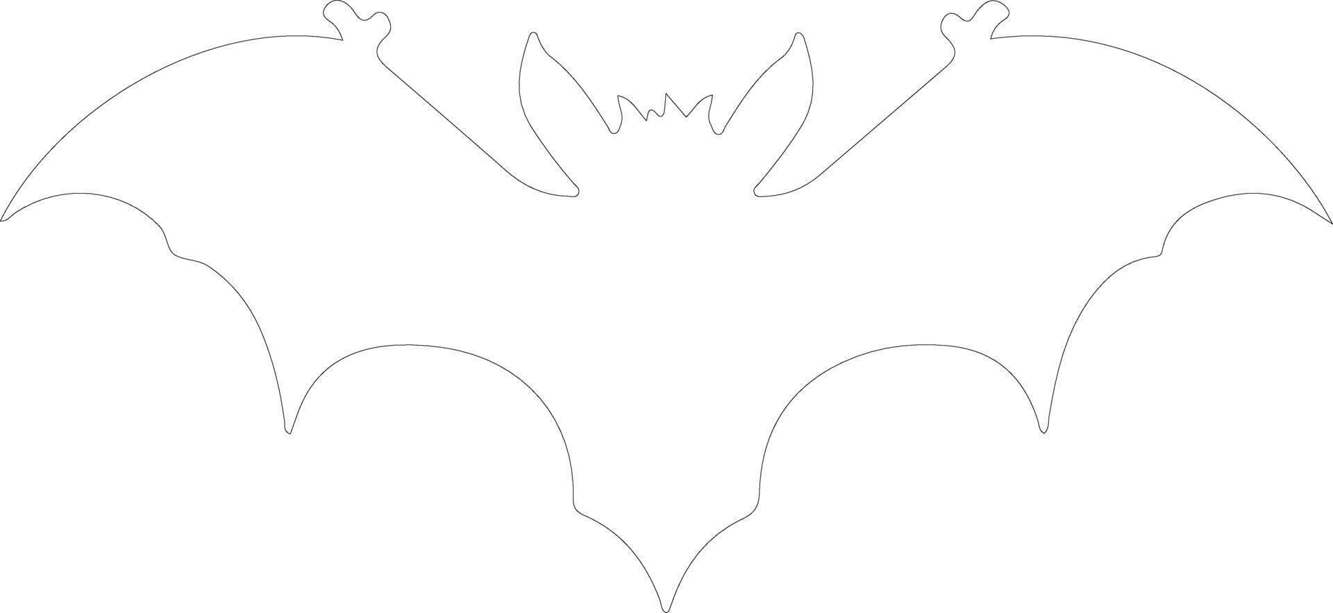 vampire bat  outline silhouette vector