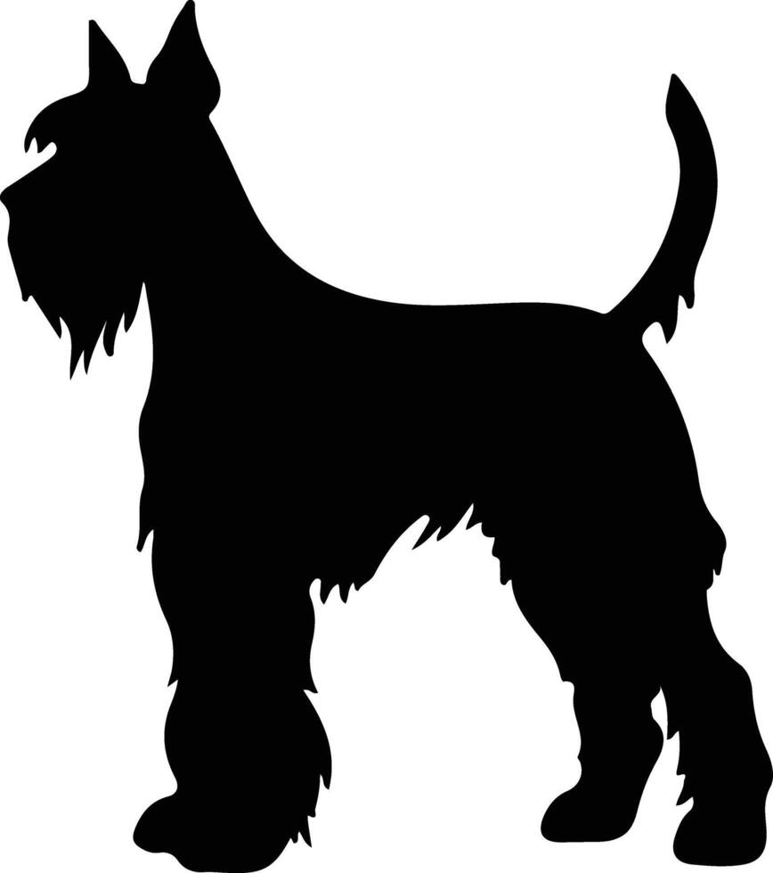 Giant Schnauzer    black silhouette vector